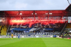 KATOWICE 18.05.2025MECZ 33. KOLEJKA PKO EKSTRAKLASA SEZON 2024/25 --- POLISH FOOTBALL TOP LEAGUE MATCH: GKS KATOWICE - LECH POZNANLECH POZNAN KIBICE RACOWISKOFOT. KRZYSZTOF HELIOS/400MM