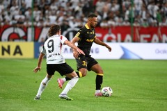 WARSZAWA 10.08.2025MECZ 4. KOLEJKA PKO EKSTRAKLASA SEZON 2025/26 --- POLISH FOOTBALL TOP LEAGUE MATCH: LEGIA WARSZAWA - GKS KATOWICEMIGOUEL ALFARELA ALAN CZERWINSKIFOT. KRZYSZTOF HELIOS/400MM